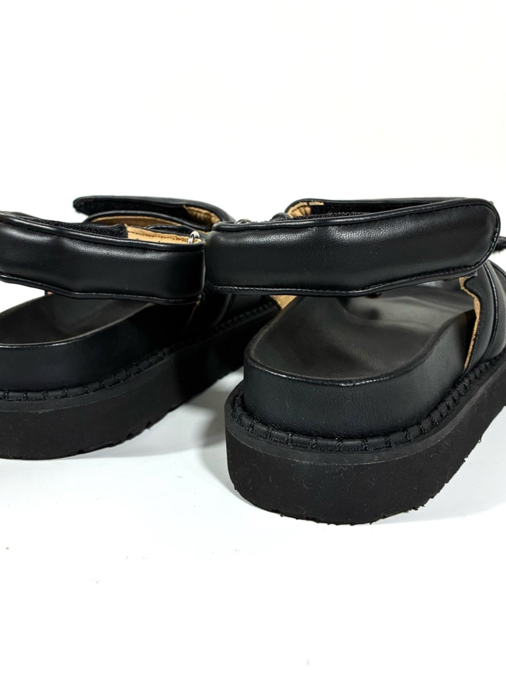 Isabel Marant Madee Platform Leather Sandals Black 37 NEW Flat - Picture 13 of 17
